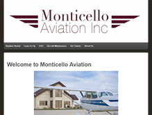 Tablet Screenshot of monticello-aviation.com